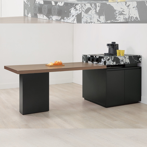 6.1尺岩板伸縮島台桌│Q646A409-01