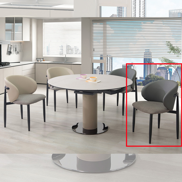 灰色餐椅│Q646A481-06