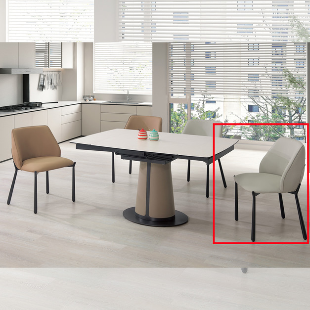 米白餐椅│Q646A481-03