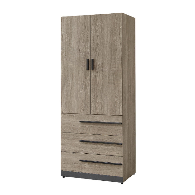 2.7尺三大抽衣櫥│Q646A156-05