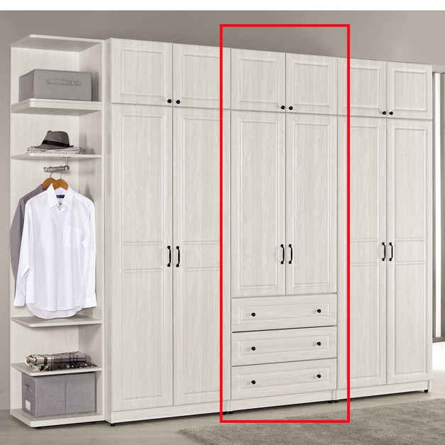 2.7尺被櫥式衣櫥(三抽)│Q6442005-3