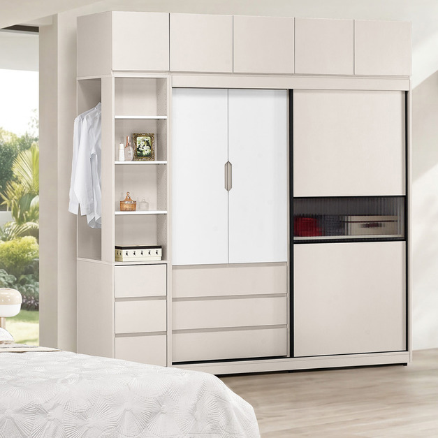 7.4尺被櫥式組合拉門衣櫥(全組)│Q6442010-1