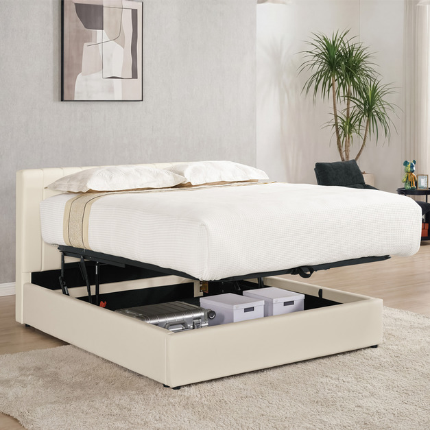 米白皮5尺掀床底(有6尺)│Q6442328-4