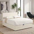 米白皮5尺雙人床(有6尺)│Q6442328-2