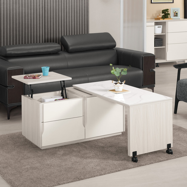 3.3尺岩板旋轉升降大茶几│Q6442397-1