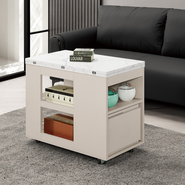 1.3尺仿石面旋轉小茶几│Q6442404-2