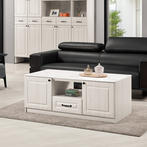 4尺岩板四門二抽大茶几│Q6442423-1