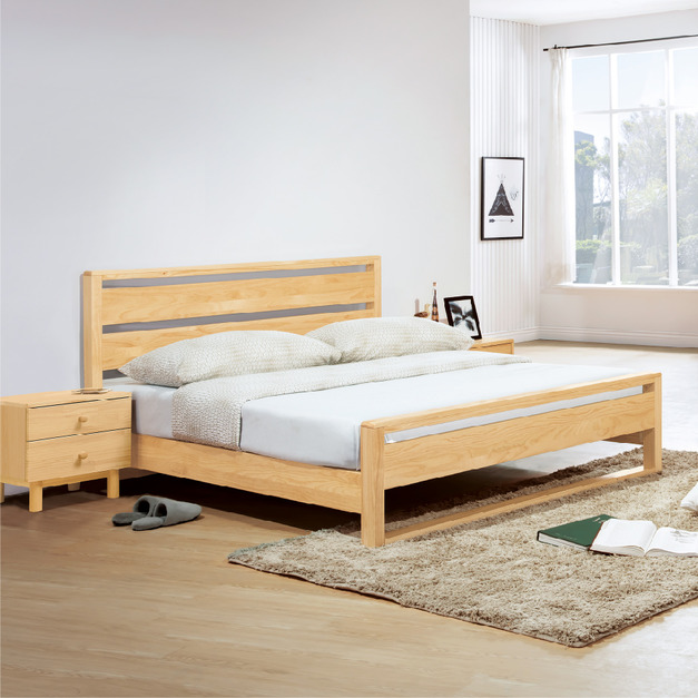 原木全實木5尺 ▪ 6尺床台│Q646A148-01