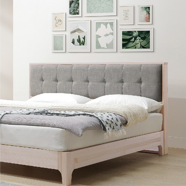 洗白5尺▪ 6尺布面床頭片│Q646A150-09