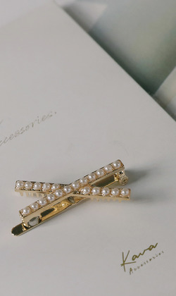 相識相遇。珍珠磁吸髮夾