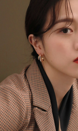 星月花火。垂式耳環