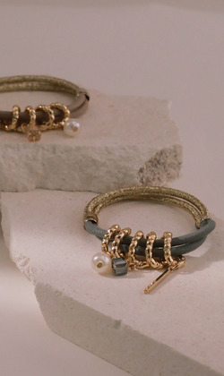 浪尖上的自由。手工彈性髮束 (單入)