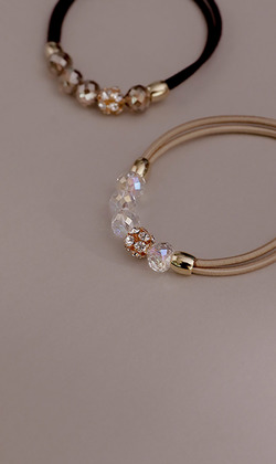 仰望星空。手工彈性髮束 (單入)