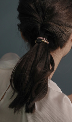 倒影。手工彈性髮束 (單入)