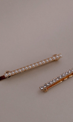 並肩。手工髮夾 (2入)