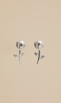 化蝶。925純銀耳環 (可改夾式耳環)