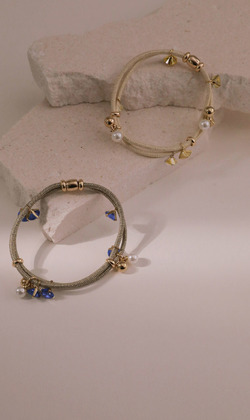 春水碧波。手工彈性髮束 (單入)