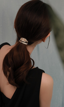 寫下唯一。手工彈性髮飾 (單入)