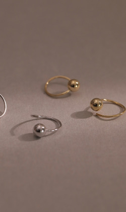 暖光。925純銀耳環