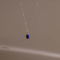 等待黎明。Lazurite | 青金石 | 925純銀鎖骨鍊_1