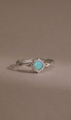 沉靜的白晝。Opal | 蛋白石 | 925純銀戒指