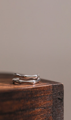 夕陽。925純銀戒指