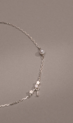 6月誕生石。 Pearl | 珍珠 | 925純銀手鍊