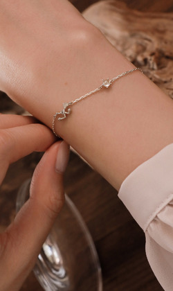 4月誕生石。Zircon | 鋯石 | 925純銀手鍊