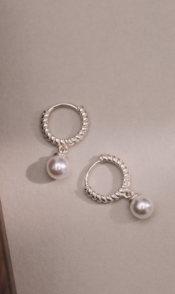 溫暖的風。925純銀耳環