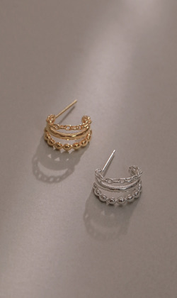 琉璃。925純銀耳環