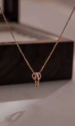 城市的燈火。925純銀鎖骨鍊