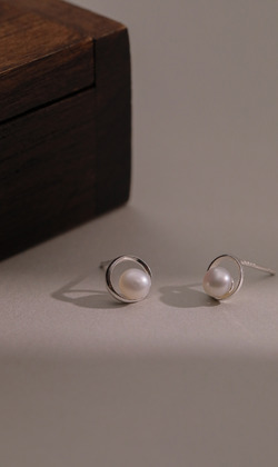 日常。Pearl | 養殖珍珠 | 925純銀耳環 (可改夾式耳環)