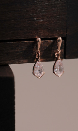 暮雨。925純銀耳環