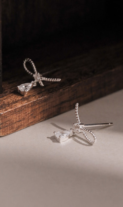 晨光盈袖。925純銀耳環