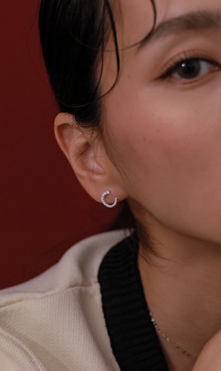 如風悠然。925純銀耳環