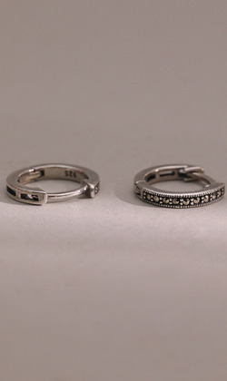 曦影之光。白鐵礦925純銀耳環