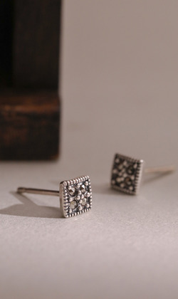 黎光。白鐵礦925純銀耳環(可改夾式耳環)