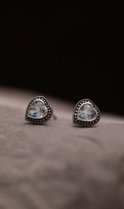 晴心。 Topaz | 托帕石 | 925純銀耳環