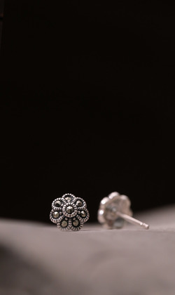 晨耀。白鐵礦925純銀耳環