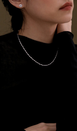 懸光漫舞。925純銀鎖骨鍊