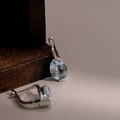 藍色餘暉。 Topaz | 托帕石 | 925純銀耳環_2