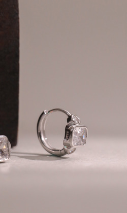 靜謐之窗。925純銀耳環