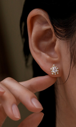 露華。925純銀耳環