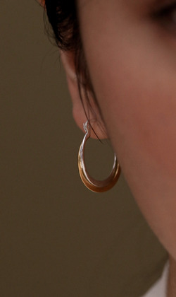 光的對話。925純銀耳環