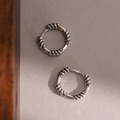 晦月環。925純銀耳環_3