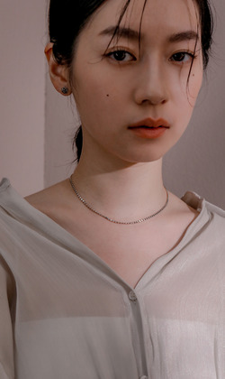 朔影。925純銀鎖骨鍊