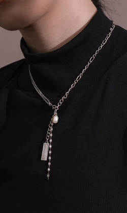 月光歌。925純銀鎖骨鍊