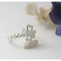 【幸運相隨】幸運草戒指 / 純銀戒指 / 麻花戒指 / Sterling Silver Ring / Four-Leaved Clover_2