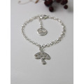 免費刻字【神奇蘑菇】蘑菇手鍊 / 純銀手鍊 / Sterling Silver Bracelet / Mushroom