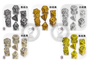 Q-Workshop｜蒸汽龐克 Steampunk & Clockwork｜7入套骰｜TRPG